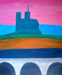 (54) Cathedrale / Oil on canvas